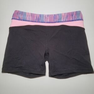 Ivivva by Lululemon Shorts Athletic Wear Bike Gym Running Girls 12 Black Pink  